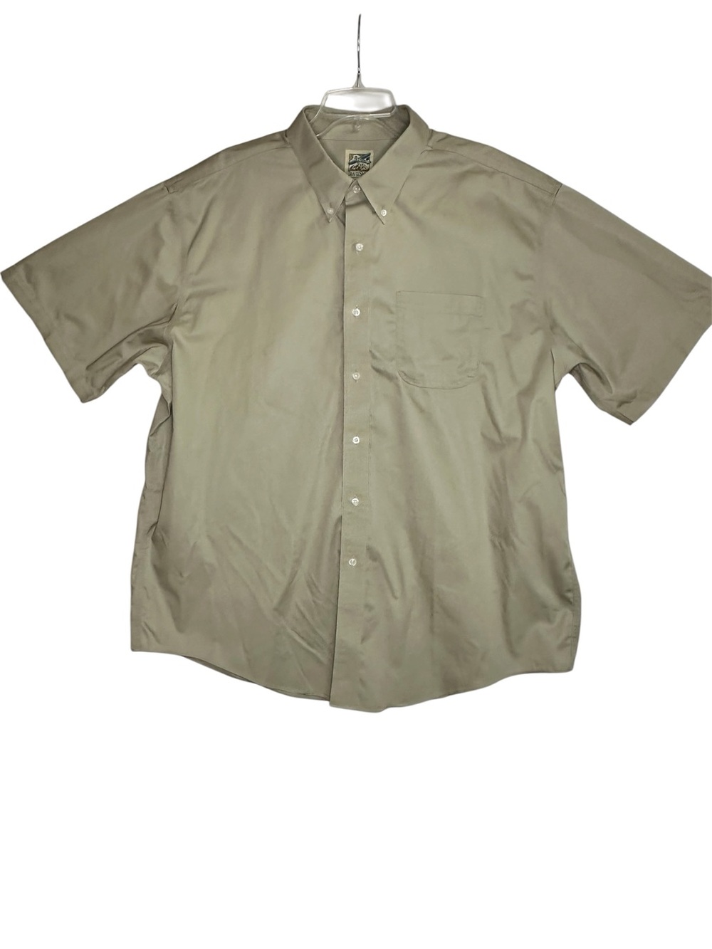 TravelSmith Men's Khaki Short Sleeve Button Down Shirt XXL 100% Cotton